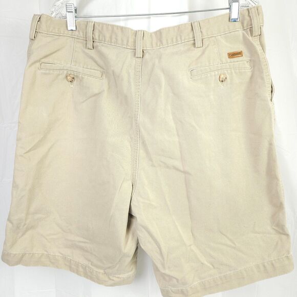 Carhartt Men's Beige Pleated Work Khaki Chino Shorts Dungarees Size 40 B133 - Picture 2 of 8